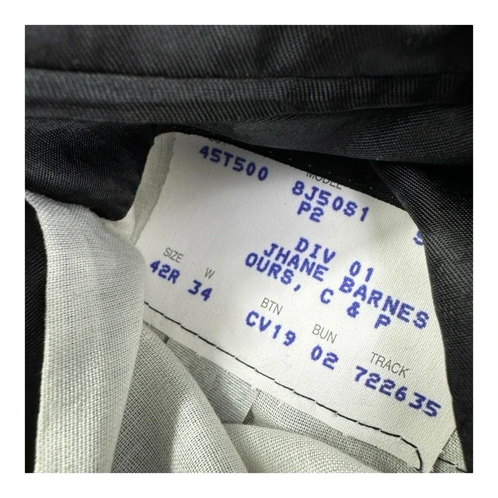 Jhane‎ Barnes Men's Single Button Ventless Wool Tuxedo Jacket Size 42R